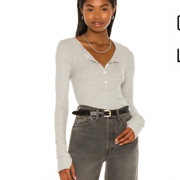 Michael Lauren Tops - Michael Lauren Henley  Long Sleeve Top